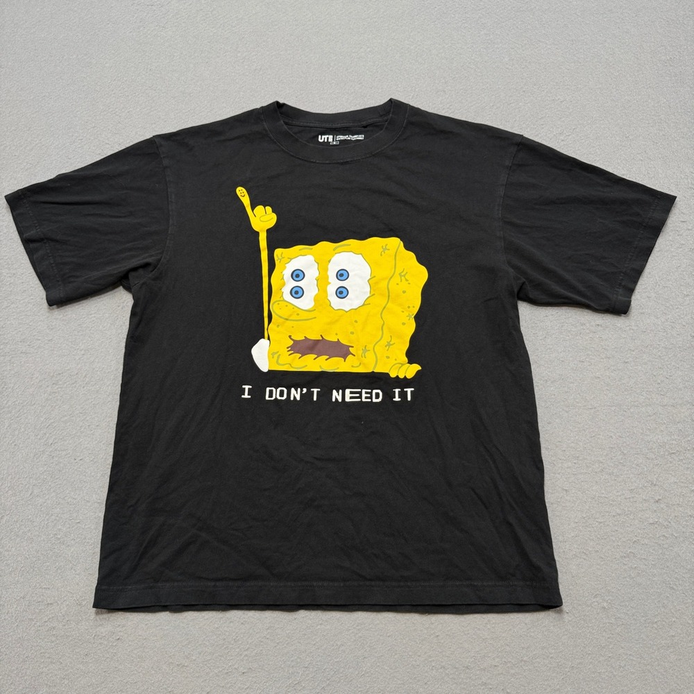 Uniqlo T-Shirt Mens M Cactus Plant Flea Market X Spongebob Squarepants Oversized